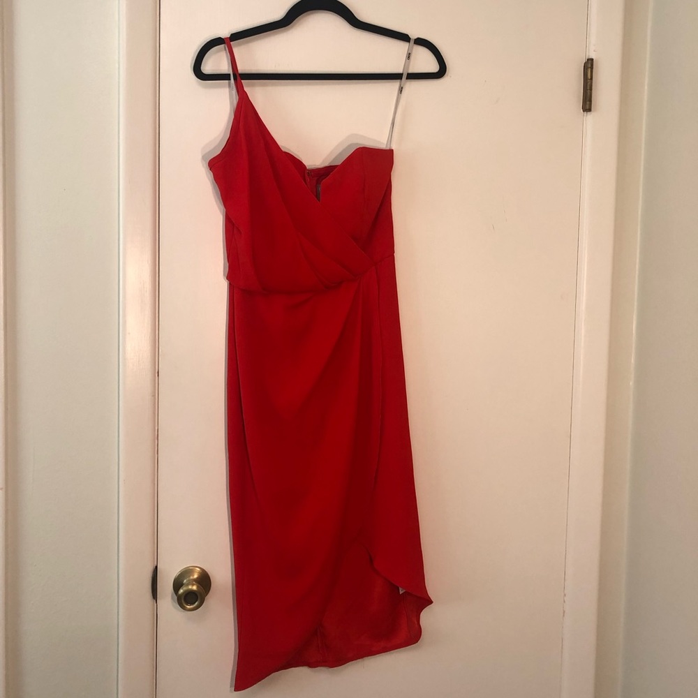 ASOS One Shoulder Red Dress